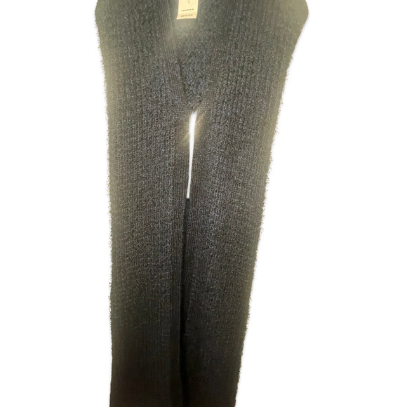 BCBG Blue/Black Shag Mid Zip Sweater Vest size small NWT - Picture 6 of 6